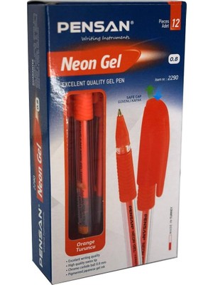 Pensan Neon Gel Kalem 12 Adet