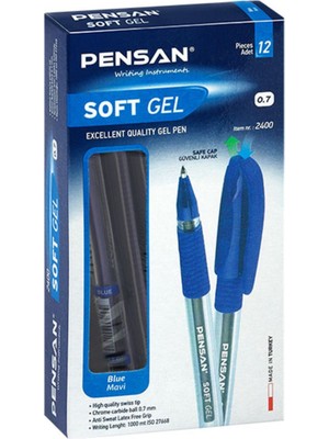 Pensan Soft Gel 0.7 Jel Kalem 12 Adet