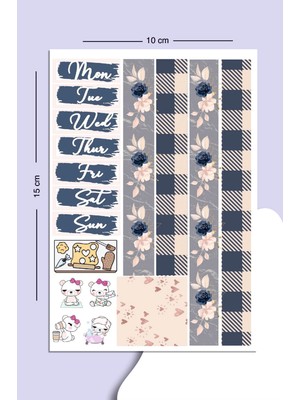 Liyacraft Sticker Seti Planner Ajanda Bullet Journal Için Uygun Set