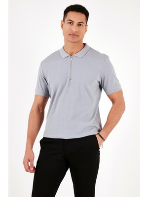 Buratti Pamuklu Regular Fit Fermuarlı Polo Yaka T Shirt Erkek Polo T Shirt 5902738