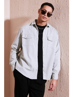 Buratti Pamuklu Regular Fit Çift Cepli Gömlek Erkek GÖMLEK CF24W116927