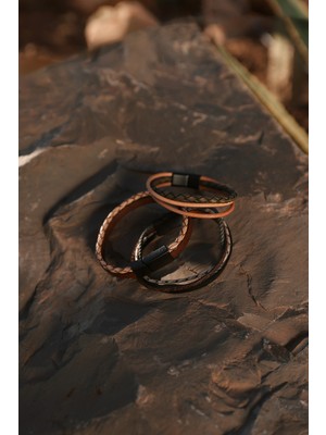 ALTINYILDIZ CLASSICS Erkek Kahverengi %100 Deri Bileklik