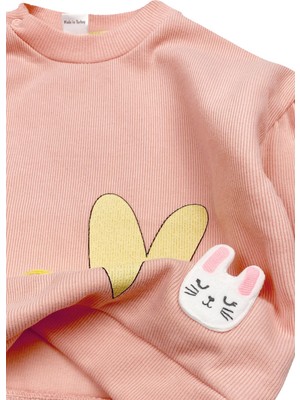 Rabbit Kız Bebek Sweatshirt Somon