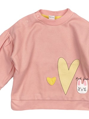 Rabbit Kız Bebek Sweatshirt Somon