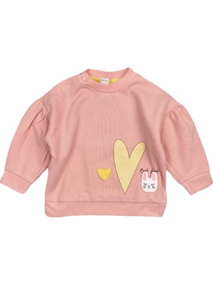 Rabbit Kız Bebek Sweatshirt Somon