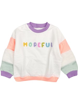 Hopeful Kız Bebek Sweatshirt Ekru