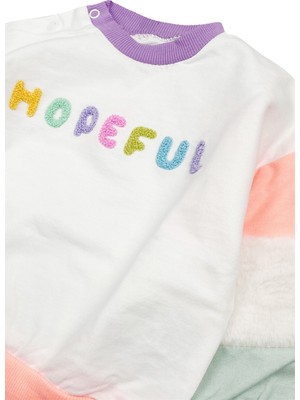 Hopeful Kız Bebek Sweatshirt Ekru