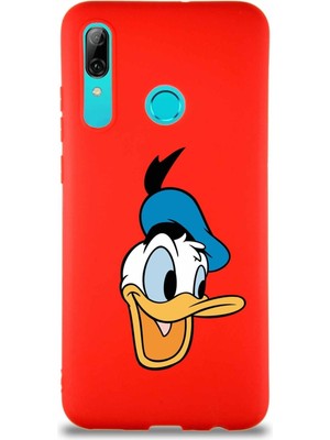 PrintiFy Huawei P Smart 2019 Soft Premier Kapak Donald Duck-A Tasarımlı Silikon Kılıf - Kırmızı