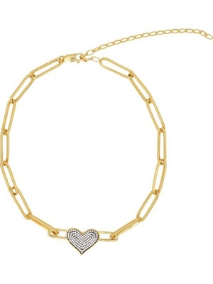 Tekno Trust Altın Deep Love Necklace Gümüş