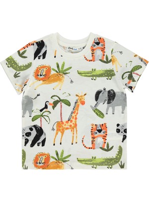 Civil Boys Erkek Çocuk Tişört 2-5 Yaş Ekru