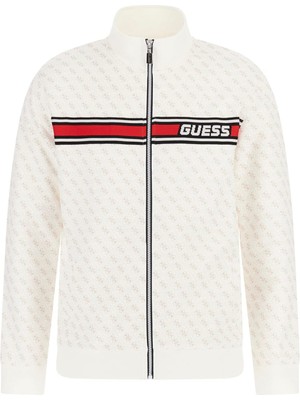 Guess Zip Ceket, M, Beyaz