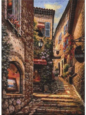 Movas Sanat İtalya'dan Sokak Arası Manzarası | Elmas Mozaik Puzzle | 40x55 | E20201649M