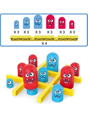 Edoy Montessori Eğitici Oyuncaklar Zıp Zıp Kafalar Strateji Zeka Oyunu