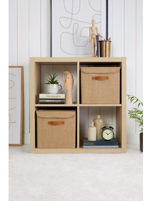 Tekno Trust 2 Parça 2 Adet Jüt Kapaklı Dolap Içi Çamaşır Oyuncak Düzenleyici Katlanır Saklama Kutusu Organizer