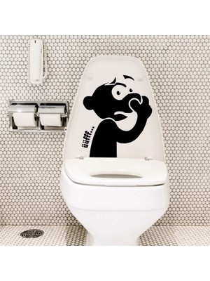 Klozet Kapağı Sticker Wc Tuvalet Komik Şirin Etiket Çıkartma