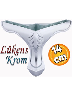 Badem10 Lükens Lüks Mobilya Oturma Grubu Kanepe Tv Ünitesi Koltuk Ayağı Baza Ayakları Plastik Krom 14 Cm