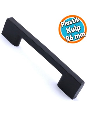 Nzb Mobilya Mutfak Dolabı Çekmece Dolap Kulpları Kapak Kulpu Kulbu Siyah 96 mm Plastik Kulp