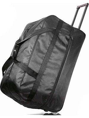 Nas Bag Beauty 3 Tekerlekli Körüklü El Valizi Çanta Küçük Boy Siyah