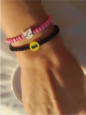 Amabel Jewelerys Batman ve Hello Kitty Figürlü 2'li Bileklik