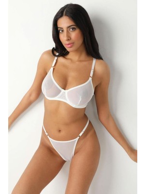 Eminna Blue Kadın Tullu Sudyen Kulot Takım Yumuşak Kumaş ve Esnek Yapı ile Konfor Sunar