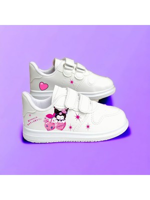 Amazoon Desing Pembe Tatlı Cute Kuromi Baskılı Çocuk Spor Ayakkabı