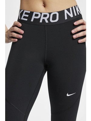 Nike Pro Normal Belli File Panelli Siyah Kadın Tayt