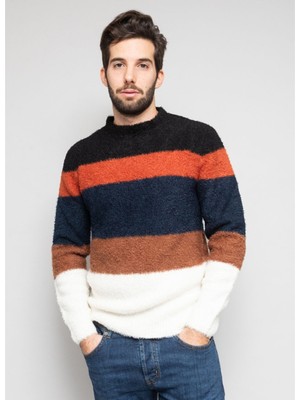 Sseinse Bisiklet Yaka Slim Fit Çok Renkli Erkek Kazak MI2568SS