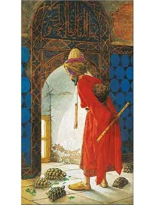 Movas Sanat Osman Hamdi Bey Kaplumbağa Terbiyecisi | Elmas Mozaik Puzzle | 35x65 | E20202995M