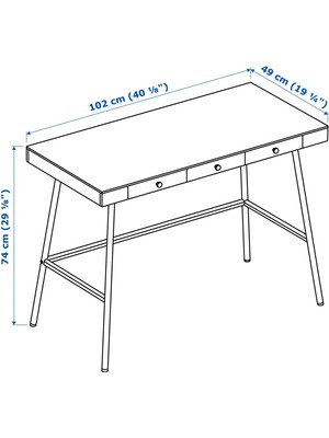 IKEA Lıllasen Çalışma Masası, Bambu 102X49 cm Meridyendukkan