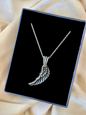 Alâ Silver Jewellery Melek Kanadı Unisex Tasarım 925 Ayar Gümüş Kolye