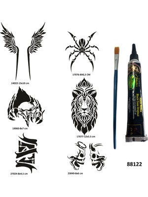 Airbrush Tattoo Hırçın Tasarımlar Hint Kınasıyla Geçici Dövme Yapma Seti