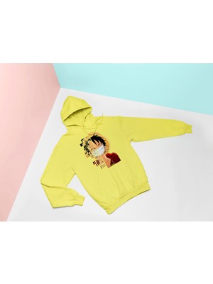 Swozz Monkey D. Luffy Baskılı Unisex Sweatshirt Hoodie