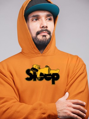 Swozz Simpsons Sleep Dar Kesim Turuncu Sweatshirt