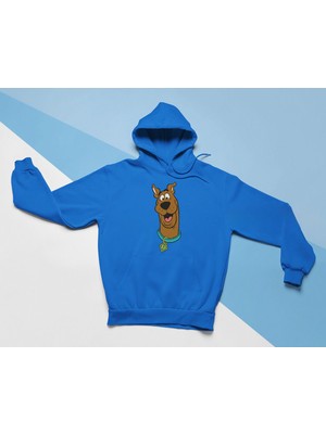 Swozz Scooby Doo Baskılı Bebe Mavisi 3 Kalın Kumaş Unisex Sweatshirt Hoodie