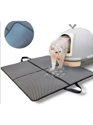 Okavango Yeni Konsept Deri Taban Büyük Boy Elekli Köpektuvalet Önü Paspası, Yıkanabilir, Silinebilir Paspası 70 x 60 cm