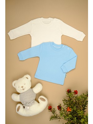 Bebe Tospik 2'li Pamuklu Uzun Kol Çıtçıt O Yaka Body Zıbın