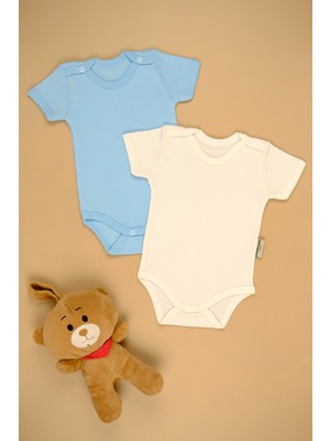 Bebe Tospik 2'li Pamuklu Kısa Kol Çıtçıt Body Zıbın