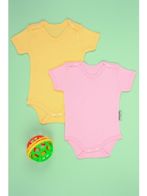 Bebe Tospik 2'li Pamuklu Kısa Kol Çıtçıt Body Zıbın