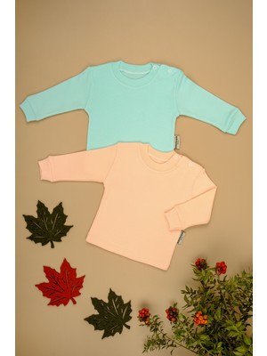 Bebe Tospik 2'li Pamuklu Uzun Kol Çıtçıt O Yaka Body Zıbın