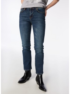 Lee Cooper Geniş Paça Straight Gökmavi Kadın Denim Pantolon 242 Lcf 121015 Susıe Roxy Cop Mıd