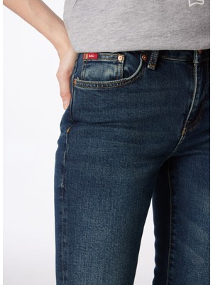 Lee Cooper Geniş Paça Straight Gökmavi Kadın Denim Pantolon 242 Lcf 121015 Susıe Roxy Cop Mıd