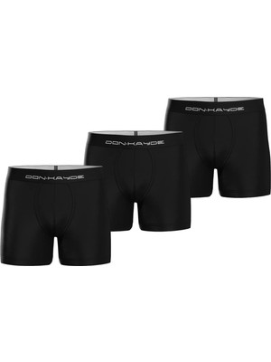 Don-Kayde Premium Micro Modal Siyah Erkek Boxer Short 3' lü Set