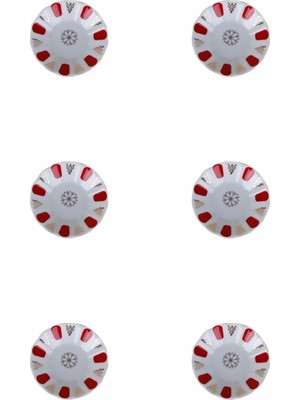 Porland Kırmızı Yaldız Çay Tabağı 11CM 6 Lı 04POR005231