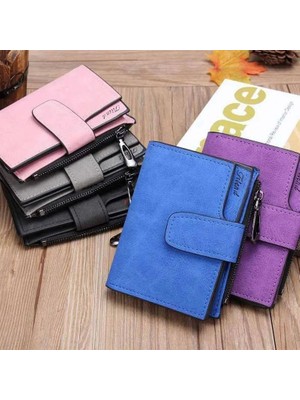 Qiuming Shop Mor Tarzı Moda Kadın Fırçalama Cüzdanı Deri Zip Çile Bozuk Para Cüzdanı Debriyaj Çanta Küçük Mini Kart Sahibinin Siyah Pembe Mavi Kırmızı Mor Kahverengi (Yurt Dışından)