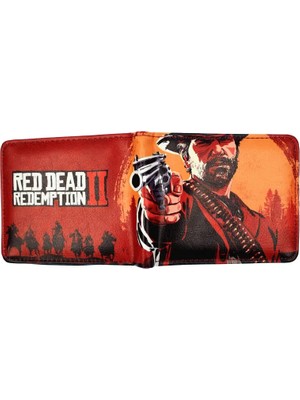 Qiuming Shop YM1922810 Stili Sıcak Oyun Red Dead Redemption 2 Cüzdan Erkek ve Öğrencinin Kartlıklı Kısa Çanta Fermuarlı Kese (Yurt Dışından)