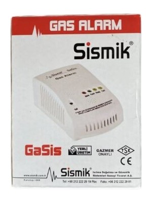 Sismik Gasis-M 220V Ev - Konut Tipi Gaz Alarm Cihazı Kuru Kontak Doğalgaz Sensörü
