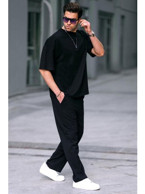 Yakamel Erkek Oversize Pijama Takımı