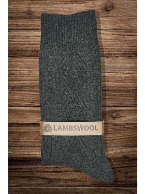 Kral Socks Thermal Etkili Ince Örgülü Kışlık Çorap, Lambswool Yünlü (Kuzu Yünlü) 3 Çift