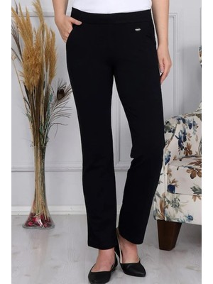 Remsa Spor Pantalon Görünümlü Kadın Eşofman Altı Siyah