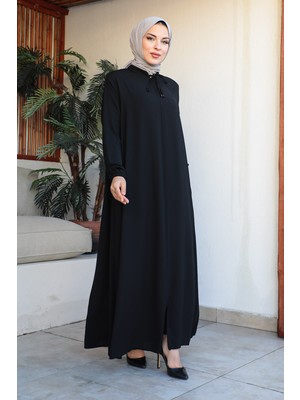 Kadeem Giyim Yarım Mevlana  Petek Krep Yazlık Ferace